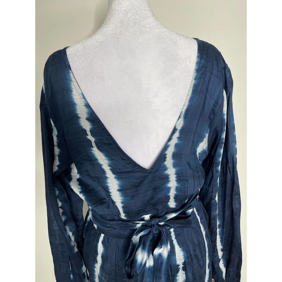 Anthropologie Verb by Pallavi Singhee Blue White Tie Dye Dress size Medium - Picture 10 of 14